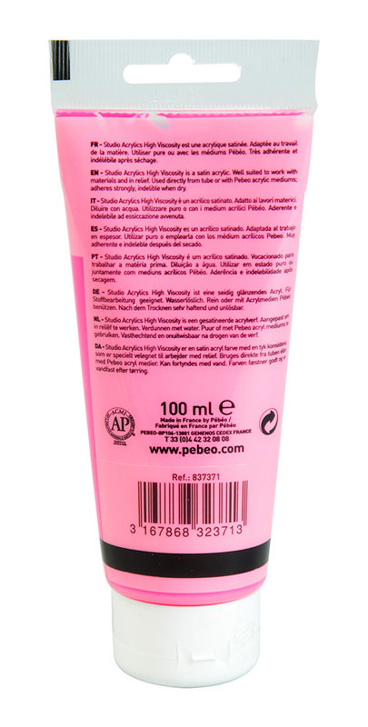 PEBEO Acrylique Fine Studio Acrylics 100 Ml Rose Fluorescent