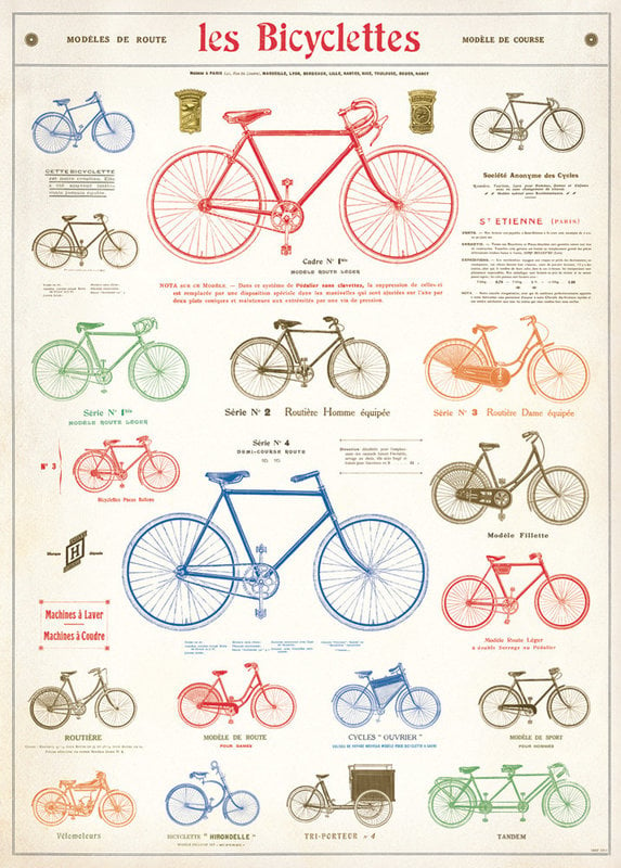 CAVALLINI & Co. Affiche Bicyclette 50x70cm