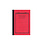 APICA Petit Note Book Double Rouge- 10X15 Interieur Ligné