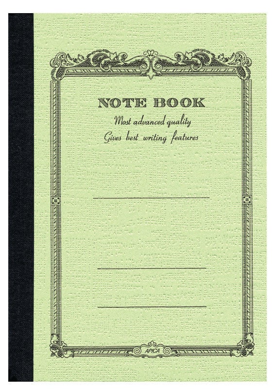 APICA Note Book large 18x24cm Lined Green