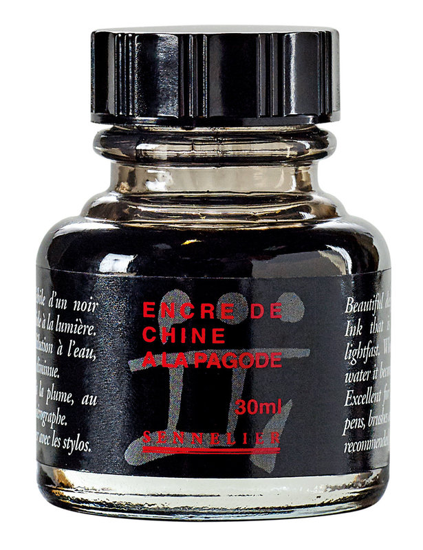 SENNELIER Pagoda India ink 30ml Black