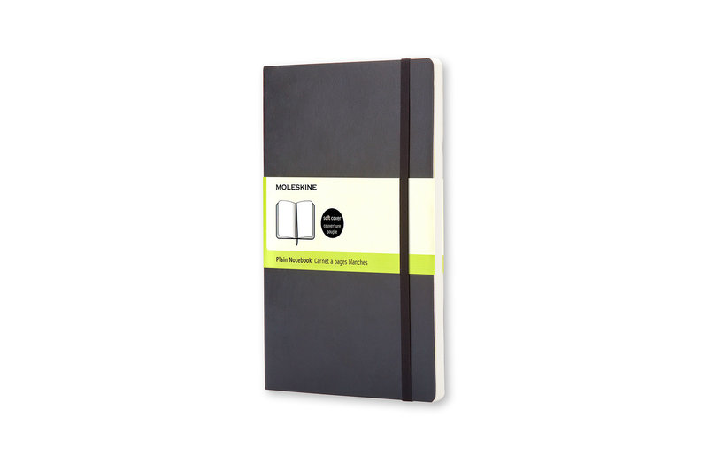 MOLESKINE Carnet Classique Grand Format pages blanches Noir Couverture Souple 13x21cm