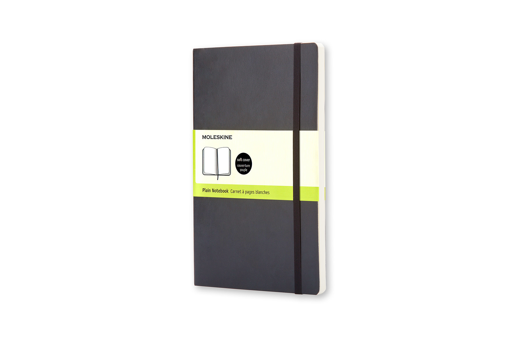 MOLESKINE Carnet Classique Grand Format À Pages Blanches Noir Couverture Souple