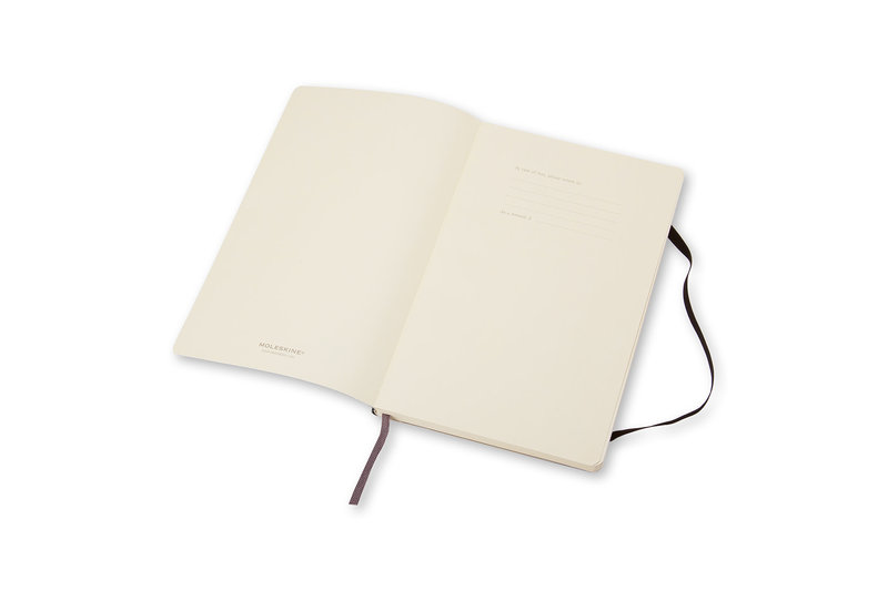 MOLESKINE Classic Notebook Large Size With White Pages Black Soft Cover