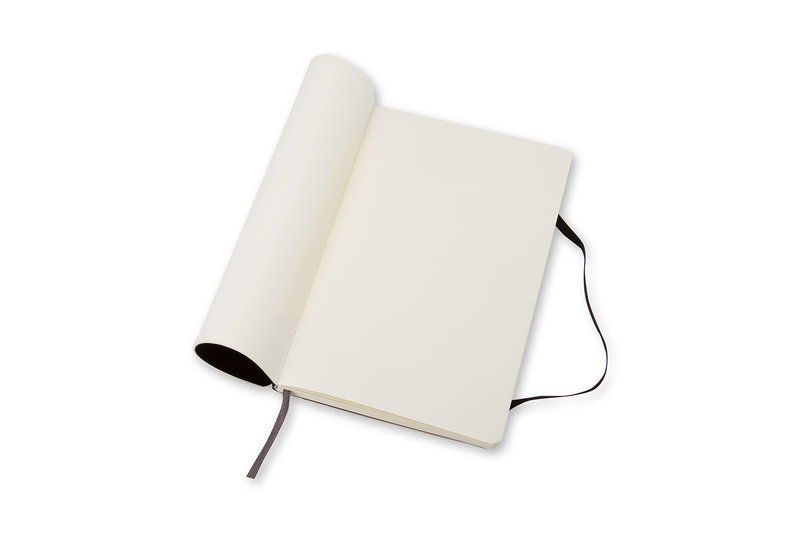 MOLESKINE Classic Notebook Large Size With White Pages Black Soft Cover