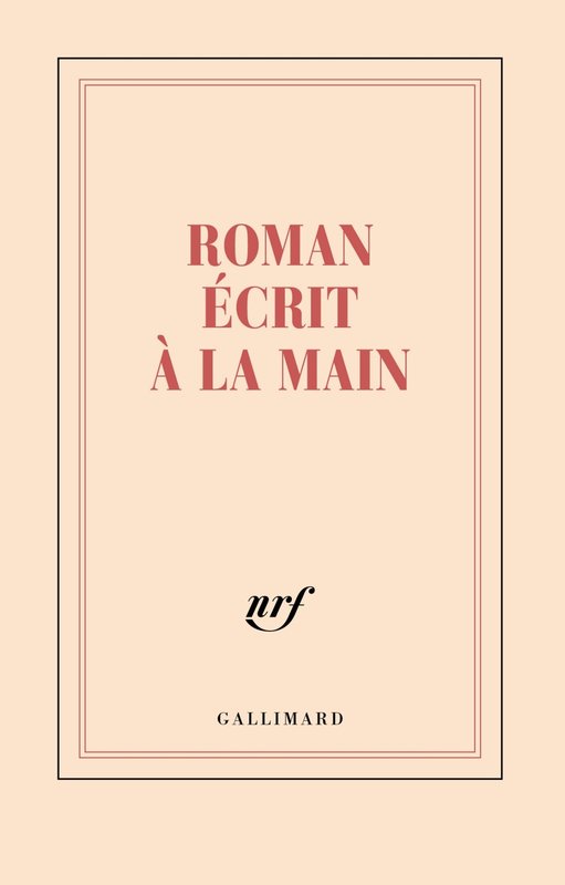 GALLIMARD Carnet Ligné "Roman Écrit À La Main"