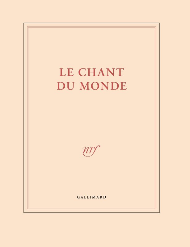 GALLIMARD Carnet De Dessin "Le Chant Du Monde"