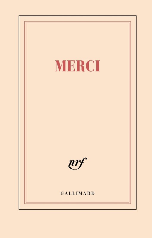 GALLIMARD Carnet Rigide Ligné "Merci"