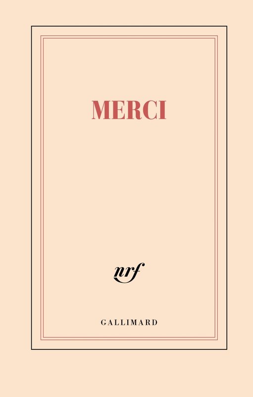GALLIMARD Carnet rigide - Merci