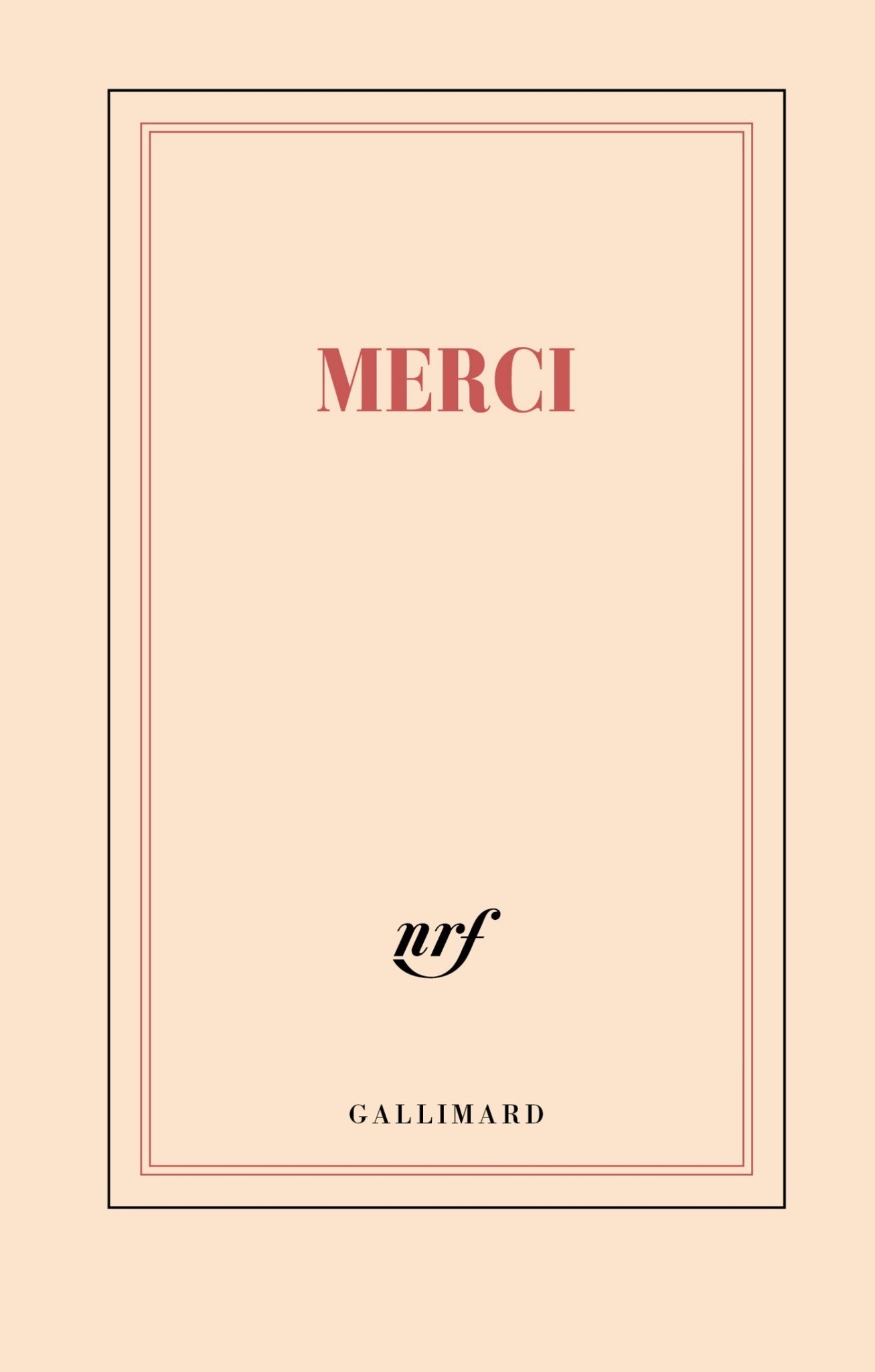GALLIMARD Carnet rigide - Merci