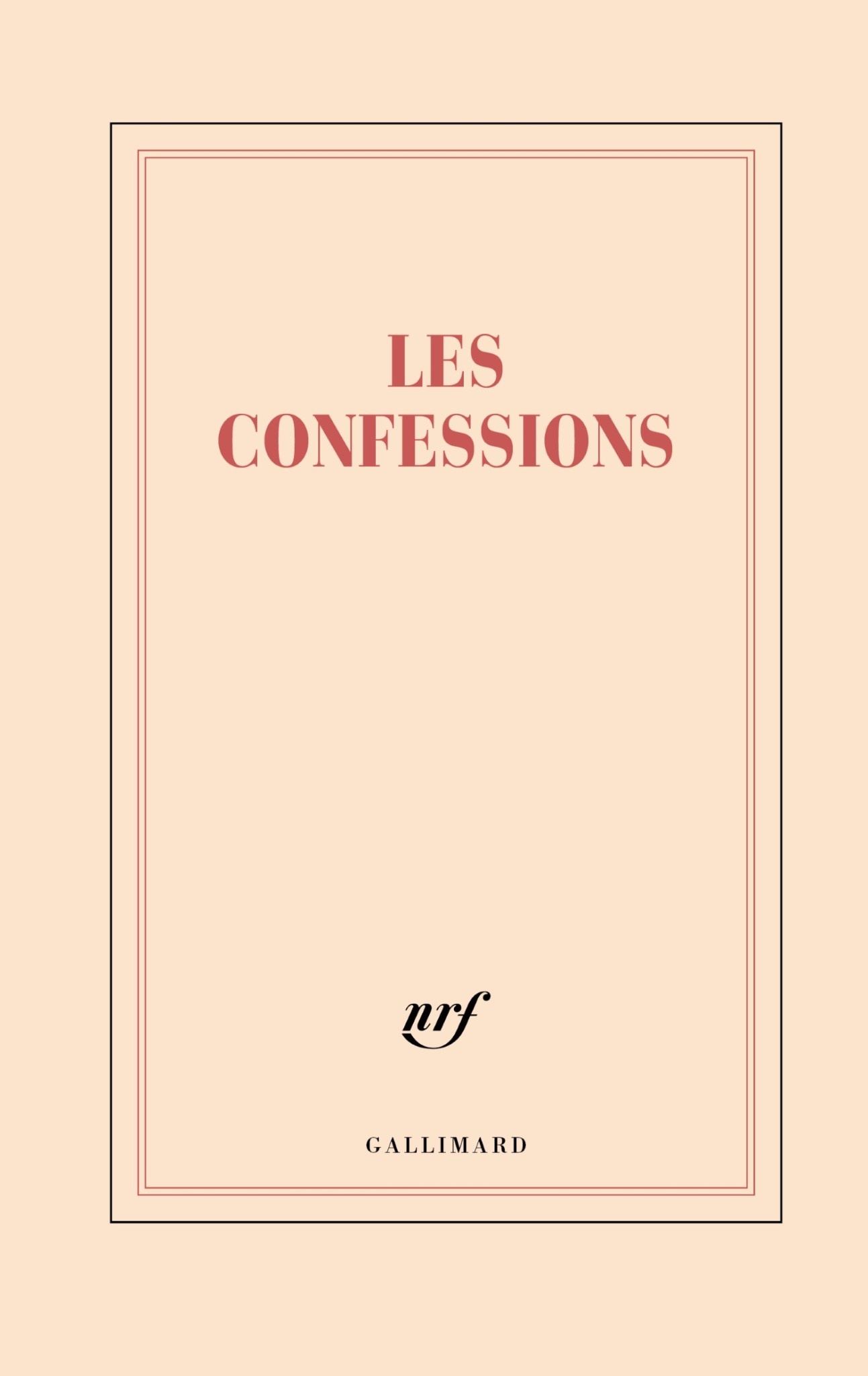 GALLIMARD Grand carnet rigide - Les confessions
