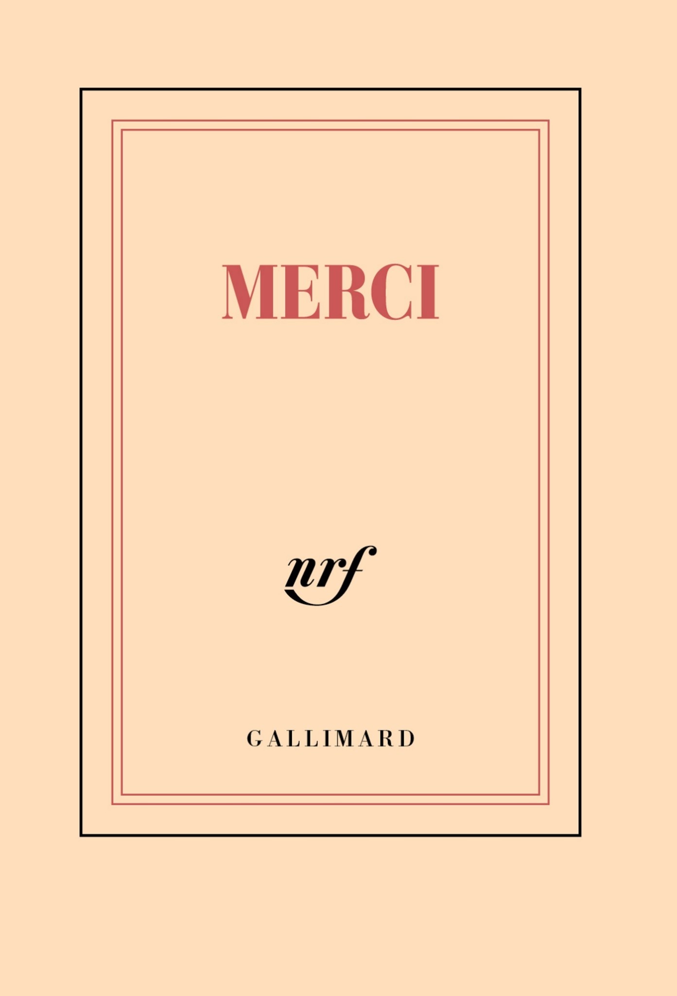 GALLIMARD Carnet poche - Merci