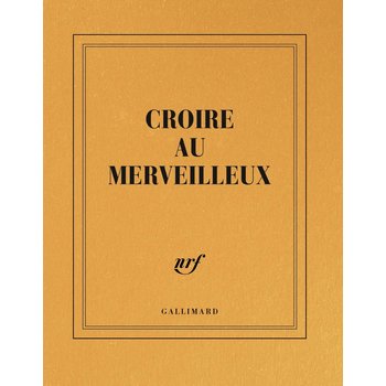 GALLIMARD Carnet Carré  Ligné Moutarde "Croire Aux Merveilleux"