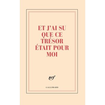 GALLIMARD Large Line Notebook "And I Knew That This Treasure Was For Me