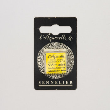 SENNELIER Aquarelle Extra fine Demi Godet Jaune Cadmium Citron Véritable S4