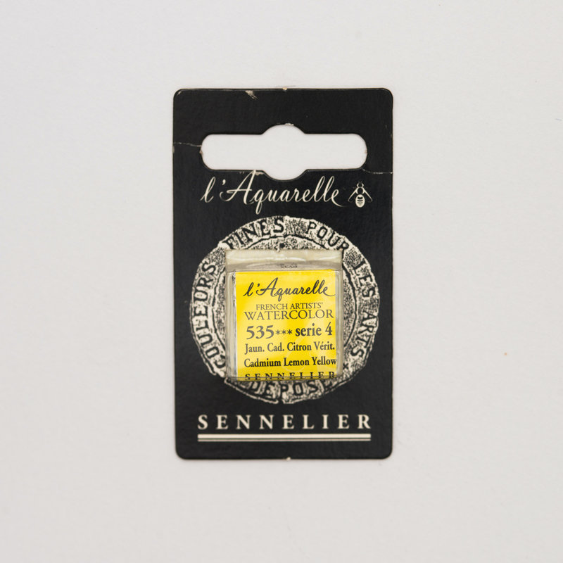 SENNELIER Aquarelle Extra fine Demi Godet Jaune Cadmium Citron Véritable S4