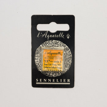 SENNELIER Aquarelle Extra fine Demi Godet Jaune Cadmium Orange Véritable S4