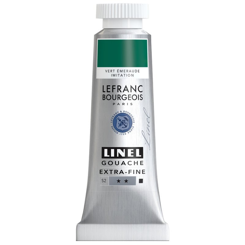 LEFRANC BOURGEOIS Linel gouache extra-fine tube 14ml Vert émeraude imitation