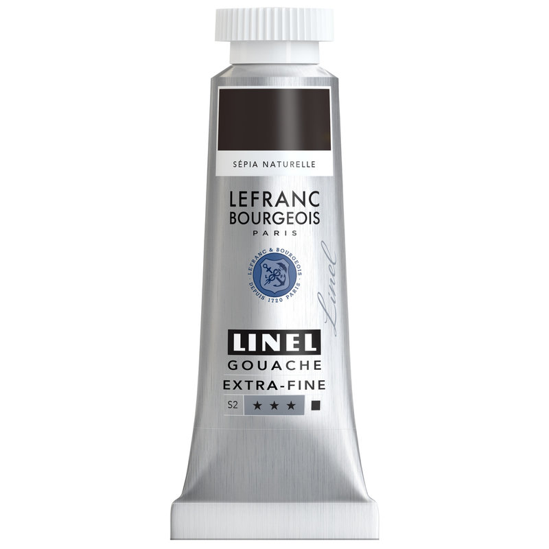 LEFRANC BOURGEOIS Linel gouache extra-fine tube 14ml Sépia naturelle