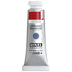 LEFRANC BOURGEOIS Linel Gouache Extra-Fine 14Ml Tbe Rouge Moyen Sans Cad