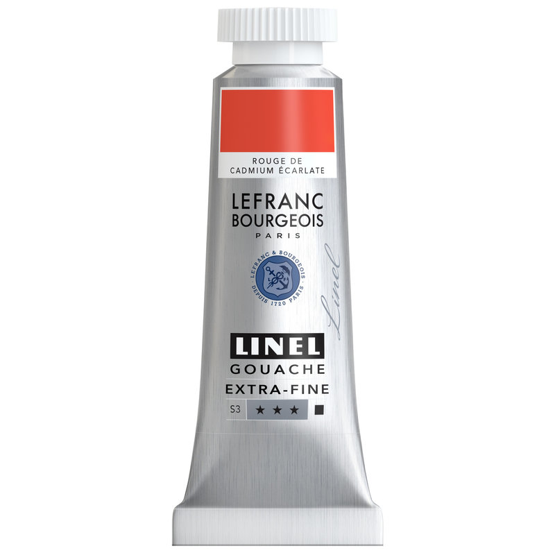 LEFRANC BOURGEOIS Linel gouache extra-fine tube 14ml Rouge de cadmium écarlate