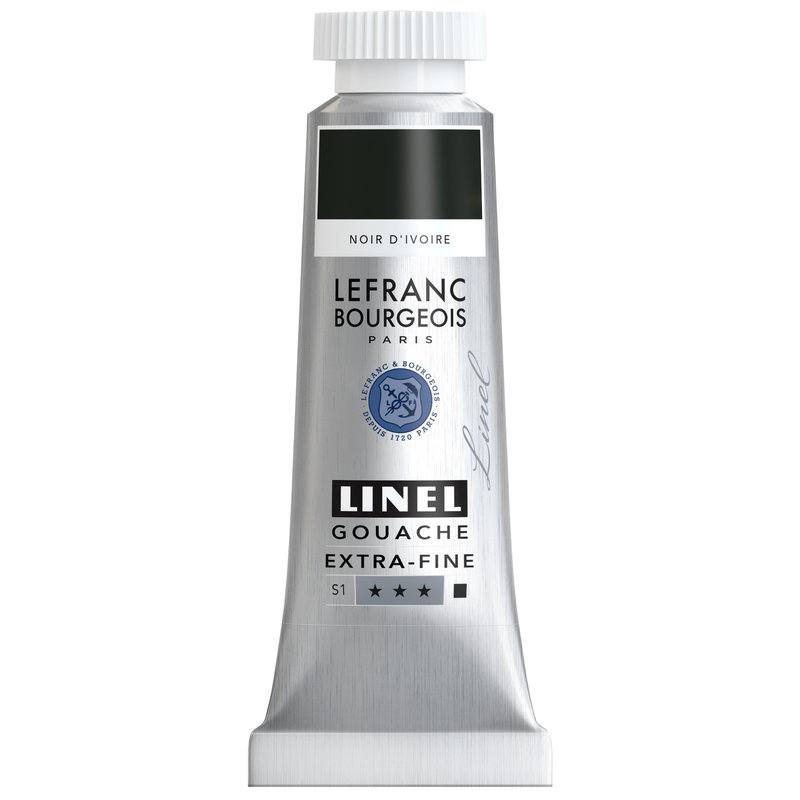 LEFRANC BOURGEOIS Linel Gouache Extra-Fine 14Ml Tbe Ivory Black