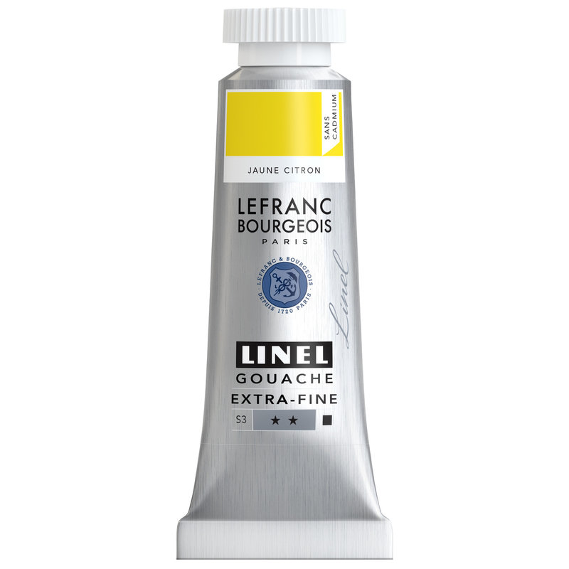 LEFRANC BOURGEOIS Linel Extra-Fine Gouache 14Ml Tbe Lemon Yellow Without Cad