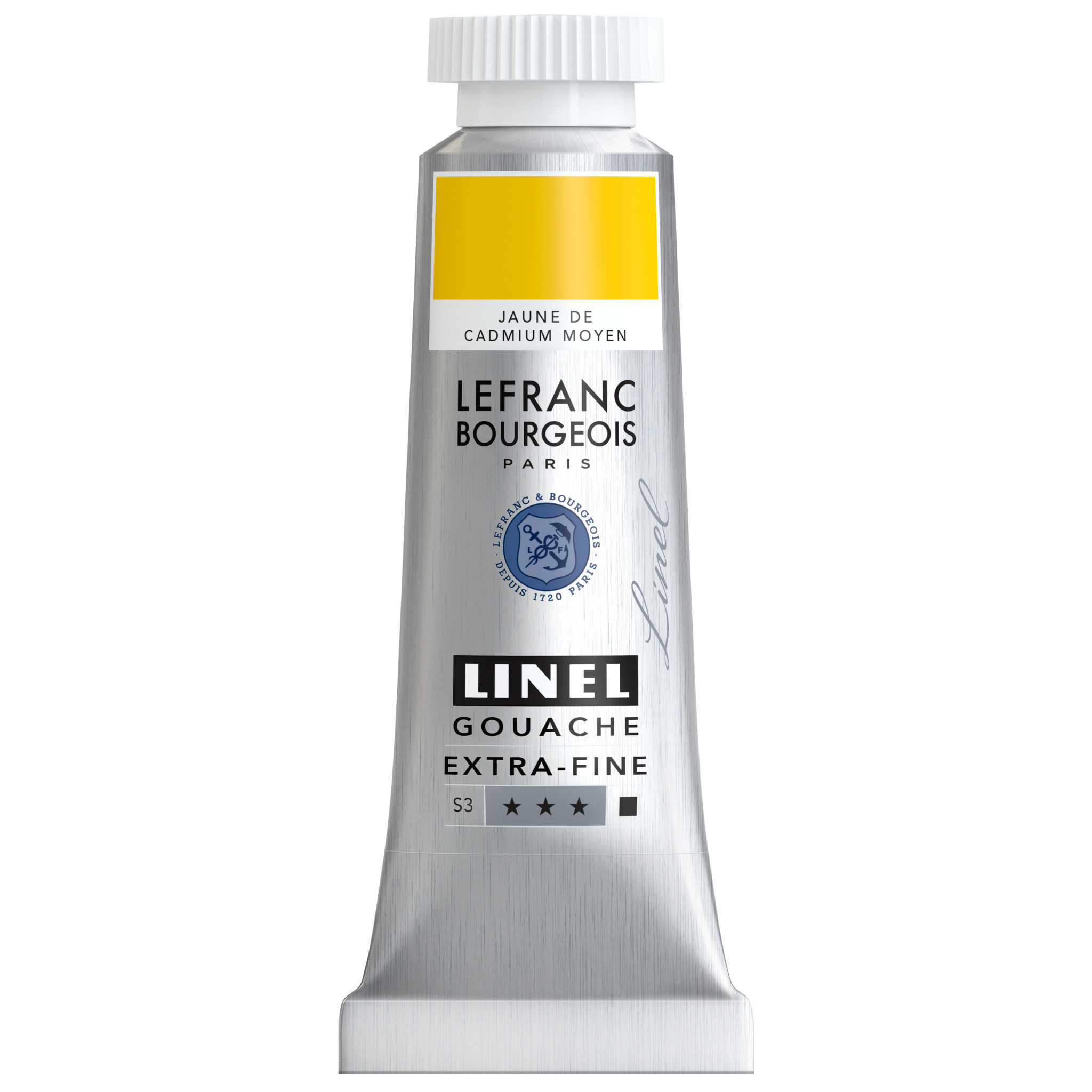 LEFRANC BOURGEOIS Linel gouache extra-fine tube 14ml Jaune de cadmium moyen