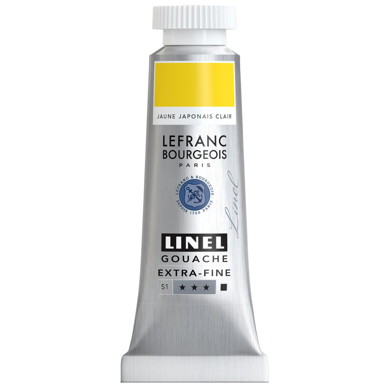 LEFRANC BOURGEOIS Linel gouache extra-fine tube 14ml Jaune japonais clair