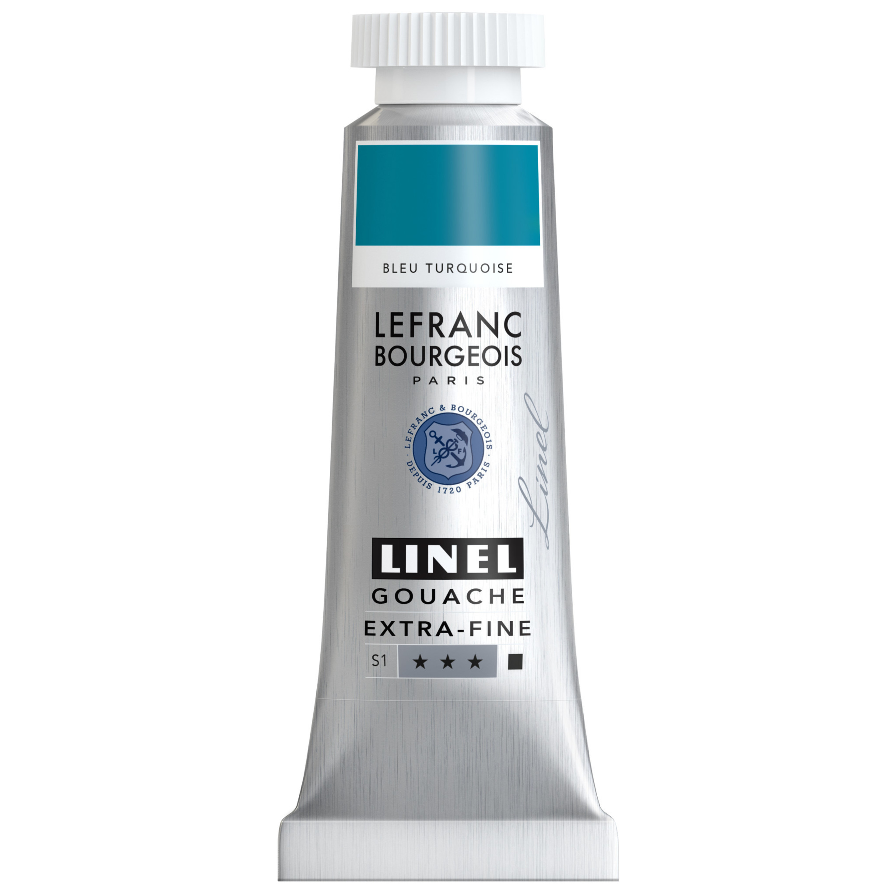 LINEL GOUACHE EXTRA-FINE 14ML TBE BLEU TURQUOISE - Papeterie Michel