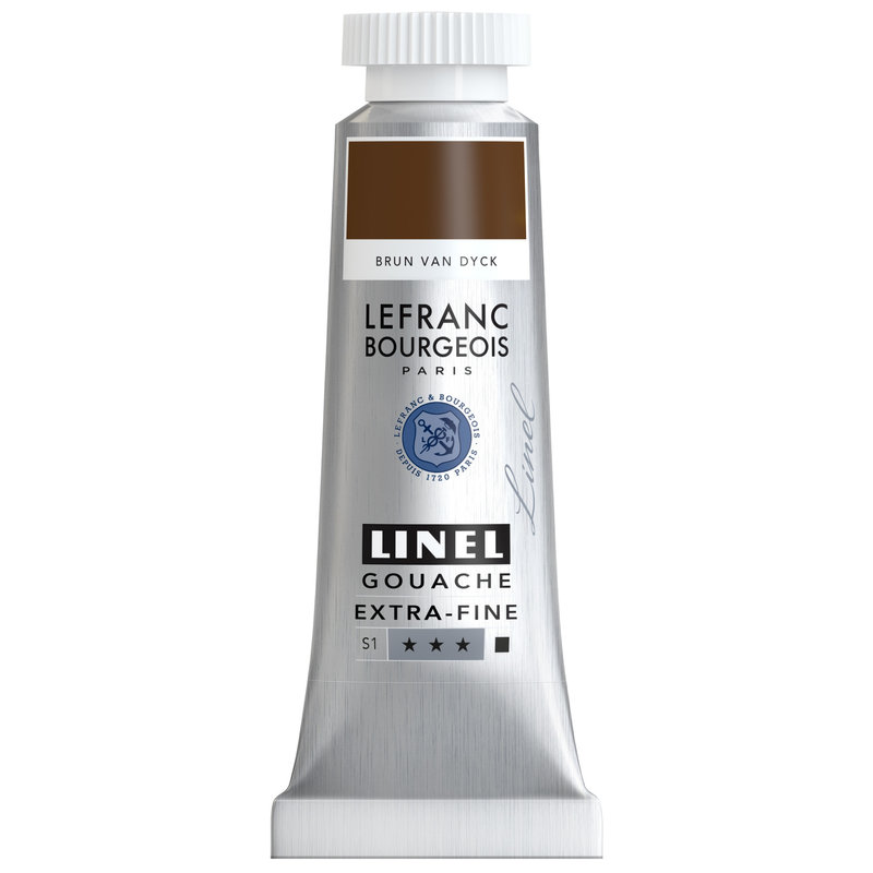 LEFRANC BOURGEOIS Linel Gouache Extra-Fine 14Ml Tbe Brun Van Dyck