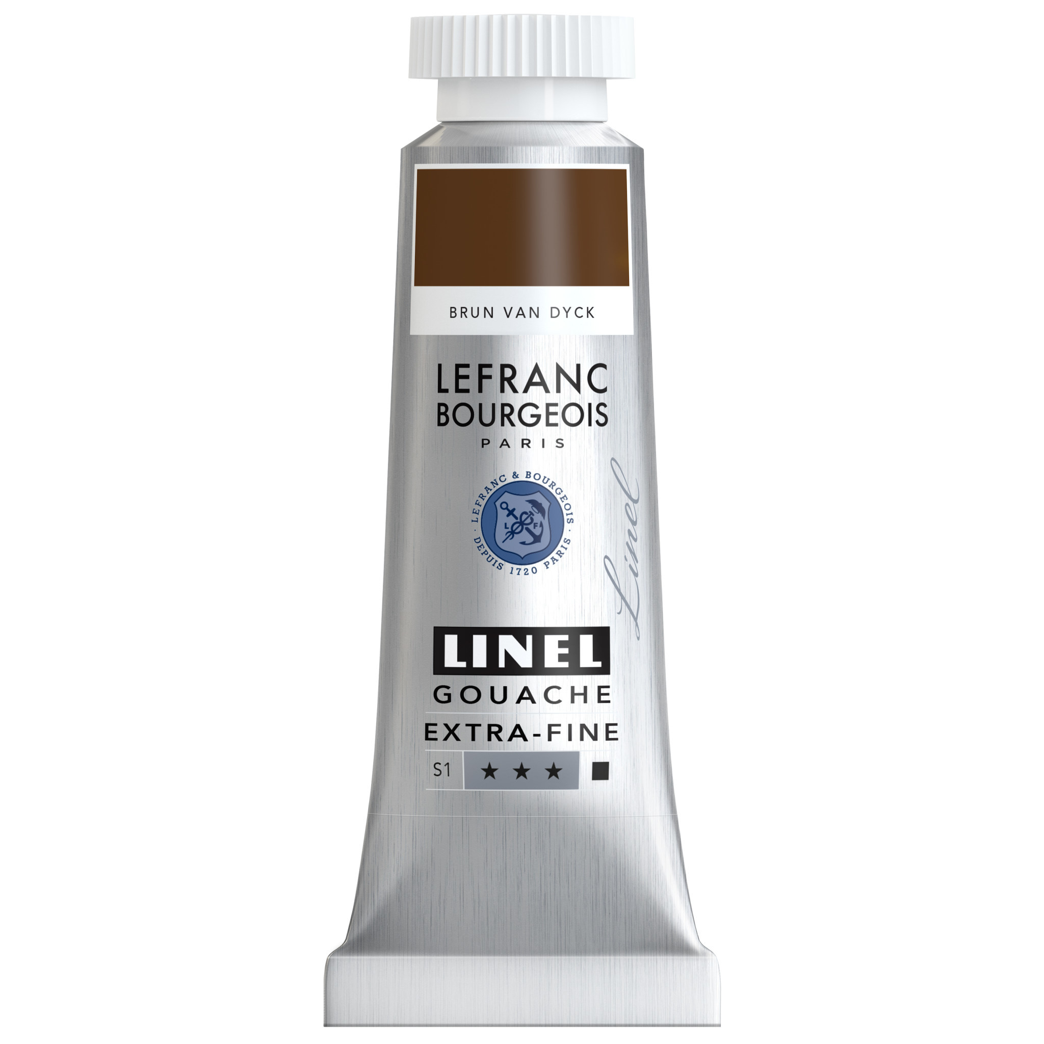 LEFRANC BOURGEOIS Linel gouache extra-fine tube 14ml Brun Van Dyck