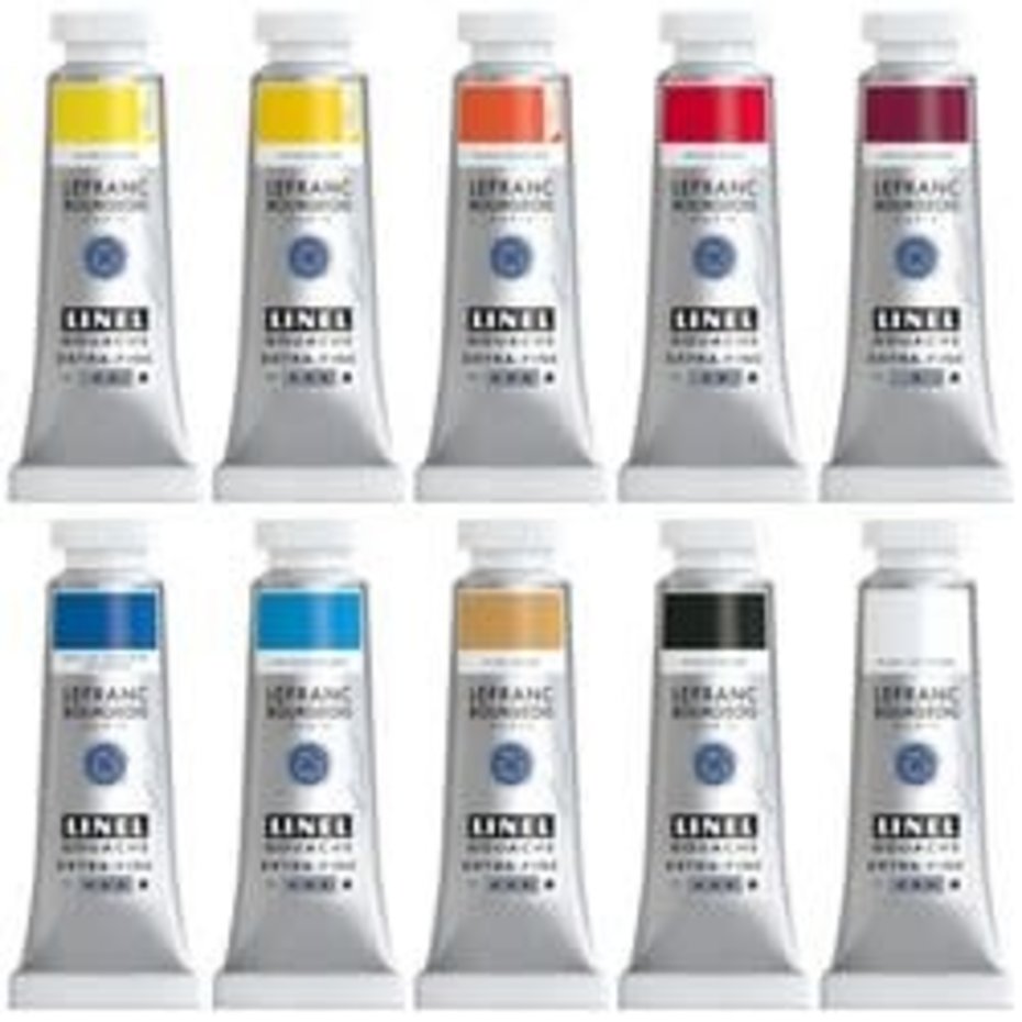 LINEL GOUACHE EXTRA-FINE 10X14ML MIX SET DOUBLE CLR PRIM - Papeterie Michel