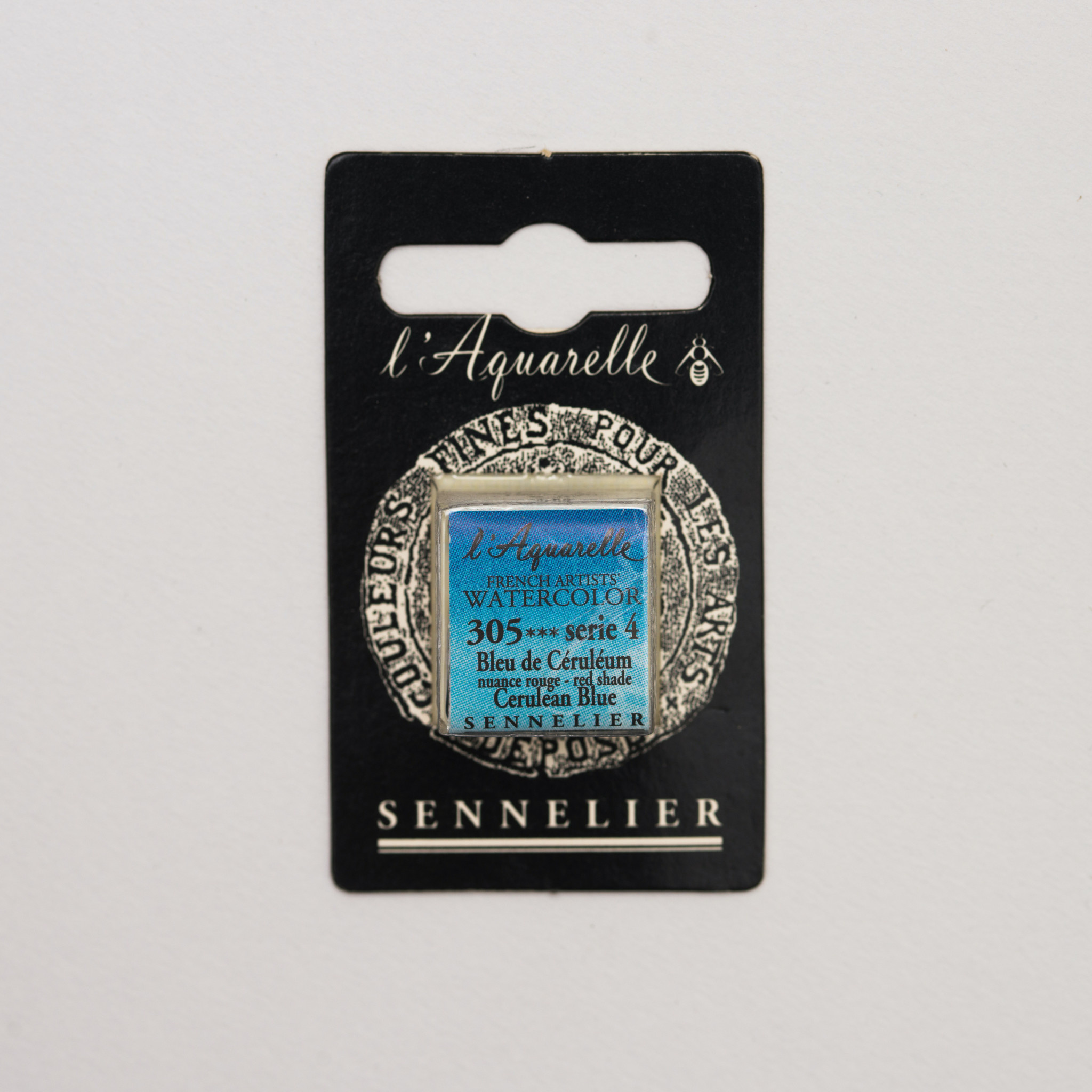 SENNELIER Aquarelle Extra fine Demi Godet Bleu Céruléum Nuance Rouge S4