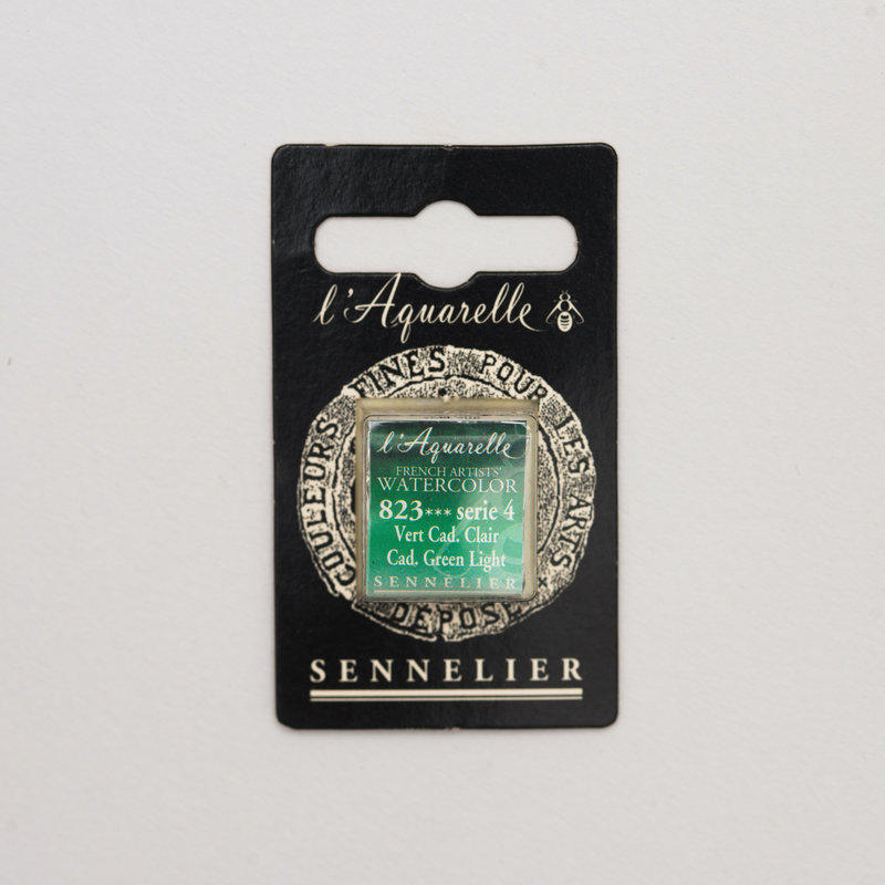 SENNELIER Aquarelle Extra fine Demi Godet Vert de Cadmium Clair Véritable S4