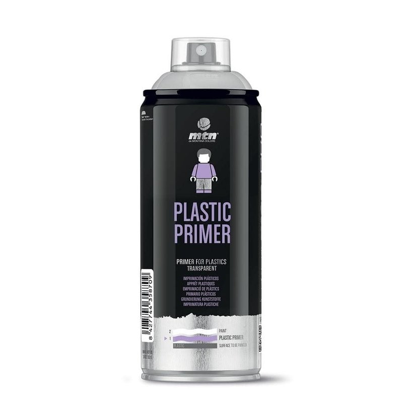 MONTANA COLORS MTN PRO apprêt plastiques 400ml-APPRET PLASTIQUES 400ML - TRANSPARENT