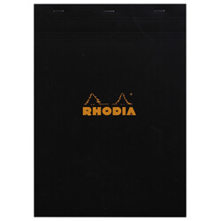 RHODIA Bloc Agrafé Rhodia Black N°18 21X29,7 Cm 80 Feuillets Petits Carreaux 5X5 80 G
