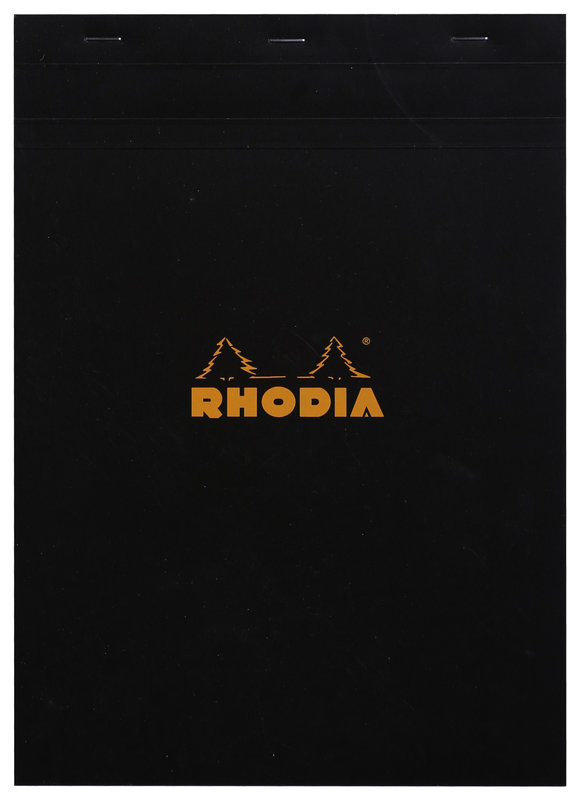 CLAIREFONTAINE Bloc Agrafé Rhodia Black N°18 21X29,7 Cm 80 Feuillets Petits Carreaux 5X5 80 G