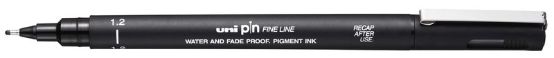 UNI-BALL Feutre technique Uni Pin 1,2 mm Noir