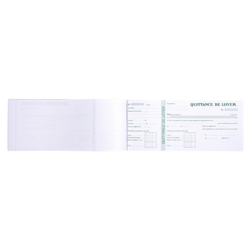 EXACOMPTA Notebook "Quittances de loyer" 50 sheets - 10,1 x 16,5 cm