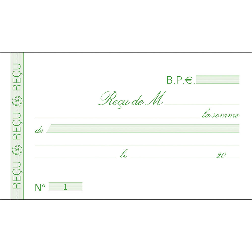 EXACOMPTA Manifolds Reçus 10,5x18cm - 50 feuillets dupli - Sous film par lot de 5