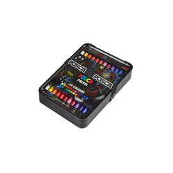 UNI-BALL Coffret de 24 crayons Pastel Couleurs assorties