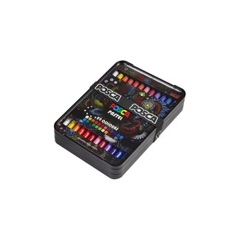 UNI-BALL Coffret de 24 crayons Pastel Couleurs assorties