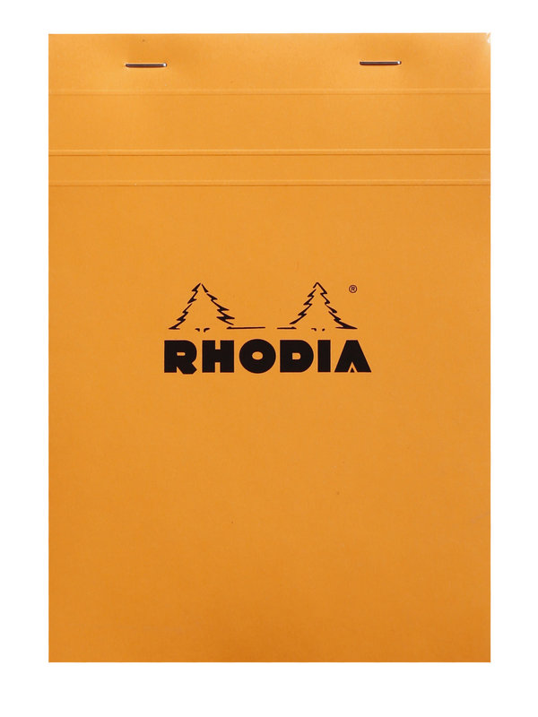 CLAIREFONTAINE Bloc Agrafé Rhodia Orange N°18 21X29,7 Cm 80 Feuillets Petits Carreaux 5X5 80 G