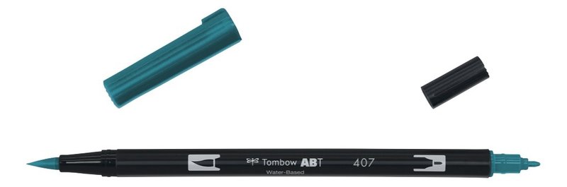 TOMBOW ABT-407 Dual Brush Pen, tiki teal