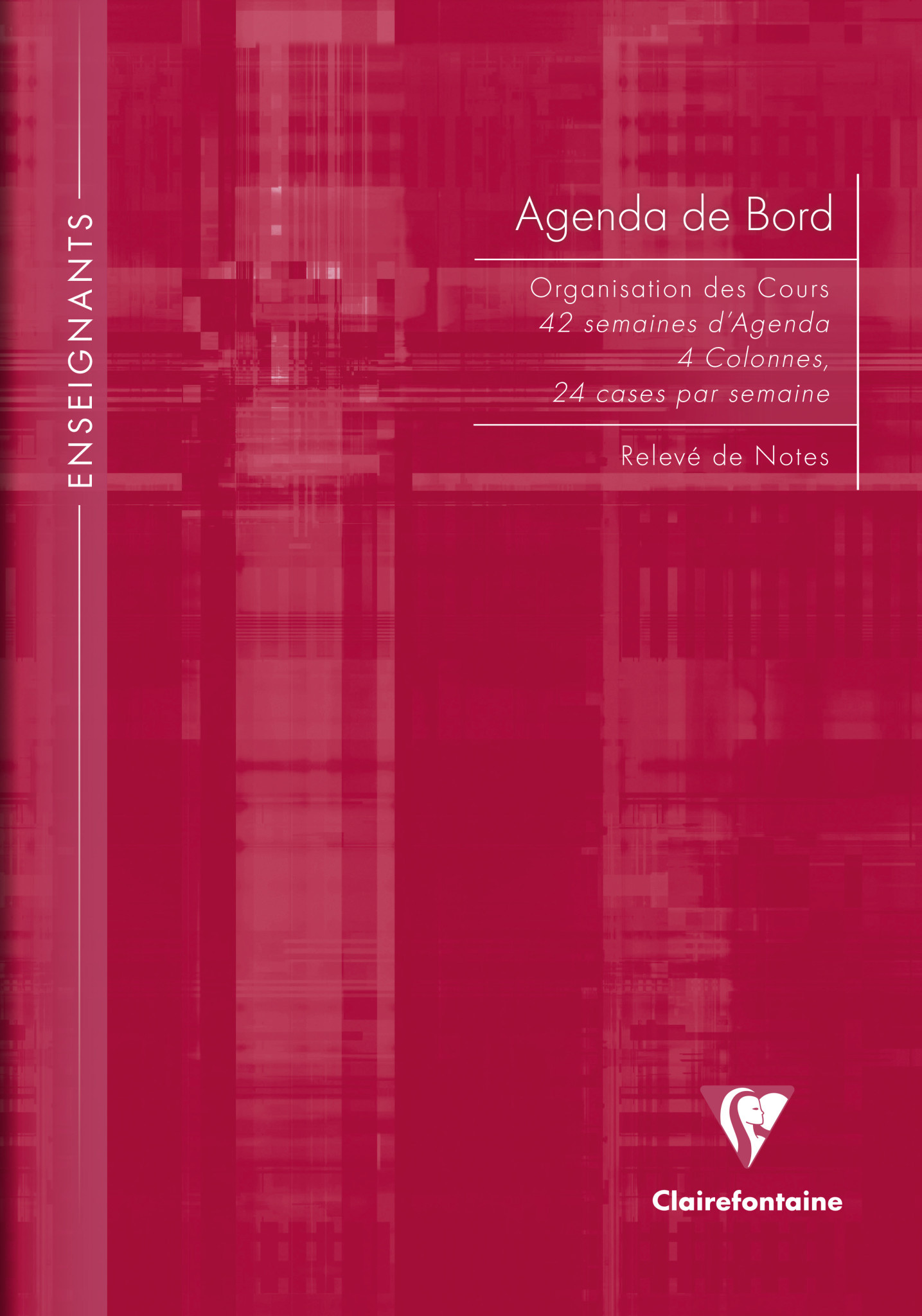 CLAIREFONTAINE Agenda De Bord 4 Colonnes (24 Cases/Semaine) Rembordé Rigide 21X29,7Cm 144P
