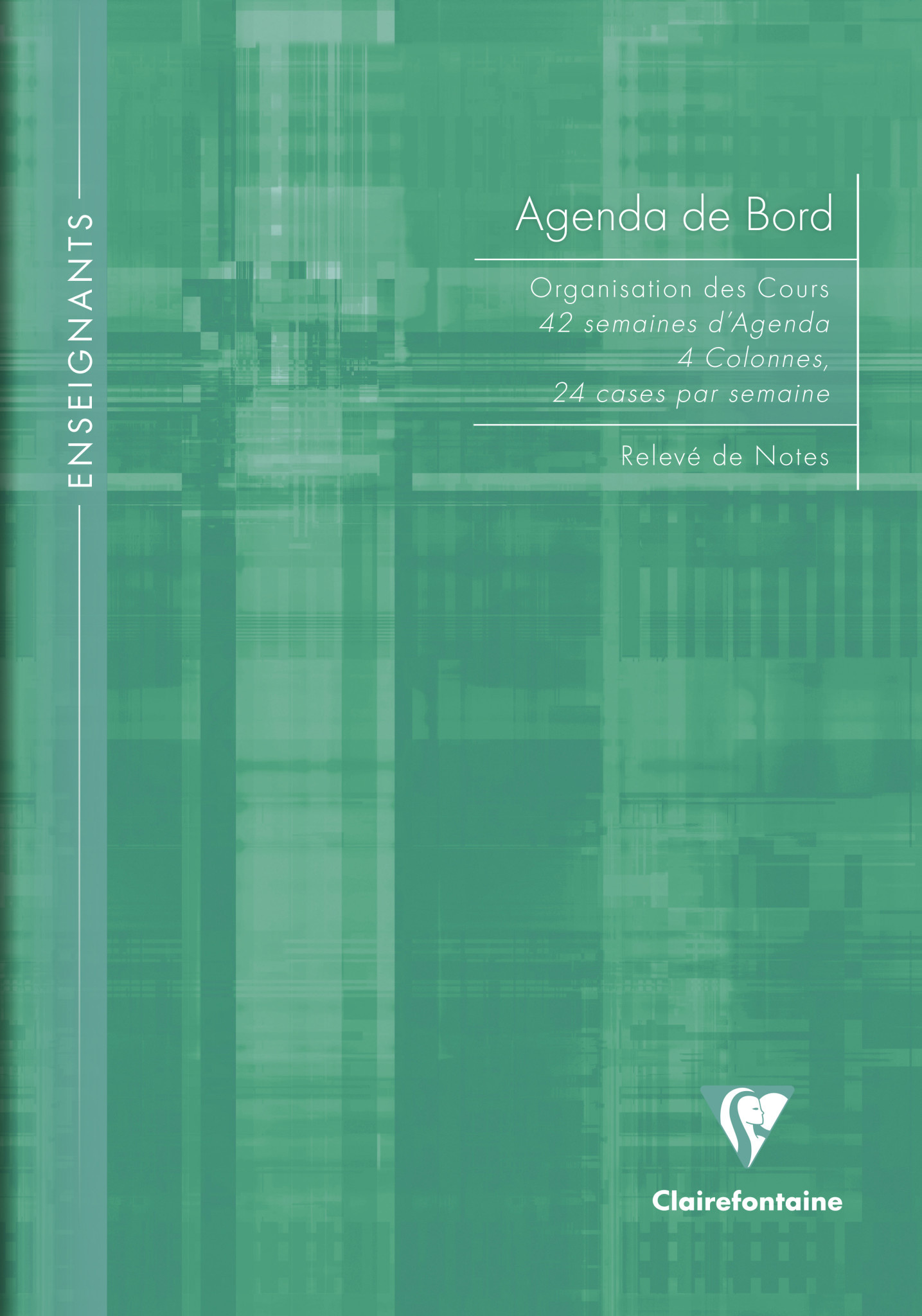 CLAIREFONTAINE Agenda De Bord 4 Colonnes (24 Cases/Semaine) Rembordé Rigide 21X29,7Cm 144P