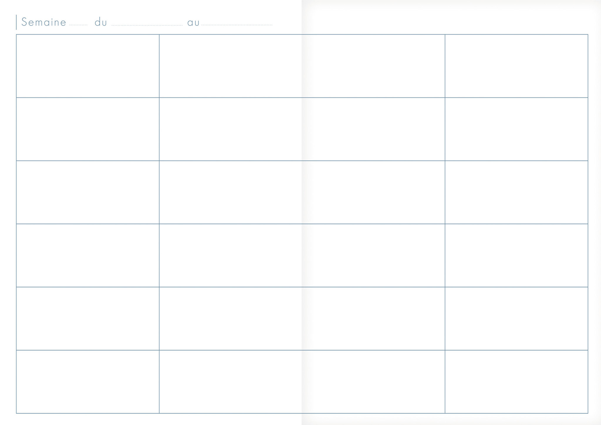 CLAIREFONTAINE Agenda De Bord 4 Colonnes (24 Cases/Semaine) Rembordé Rigide 21X29,7Cm 144P