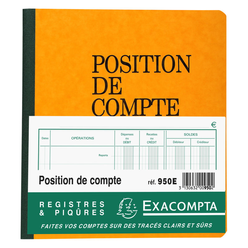 EXACOMPTA Piq. Position De Compte 21/19 80 Pages