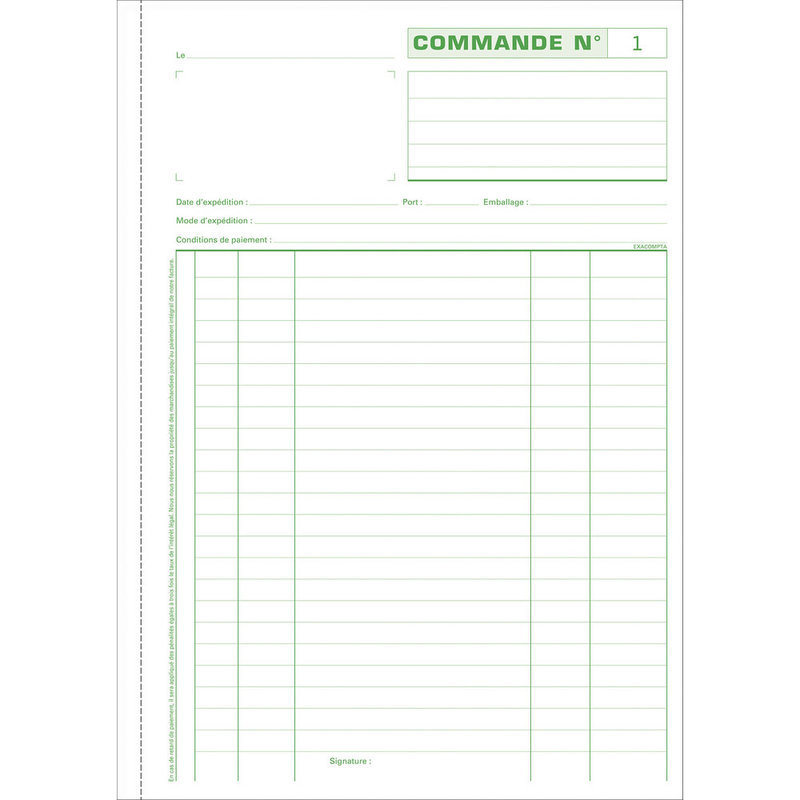 EXACOMPTA Manifold Commandes 29,7/21 50D A.